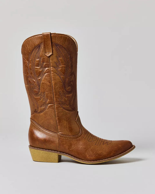 Coconuts by Matisse Gaucho 西部風仿皮革牛仔靴(棕色)