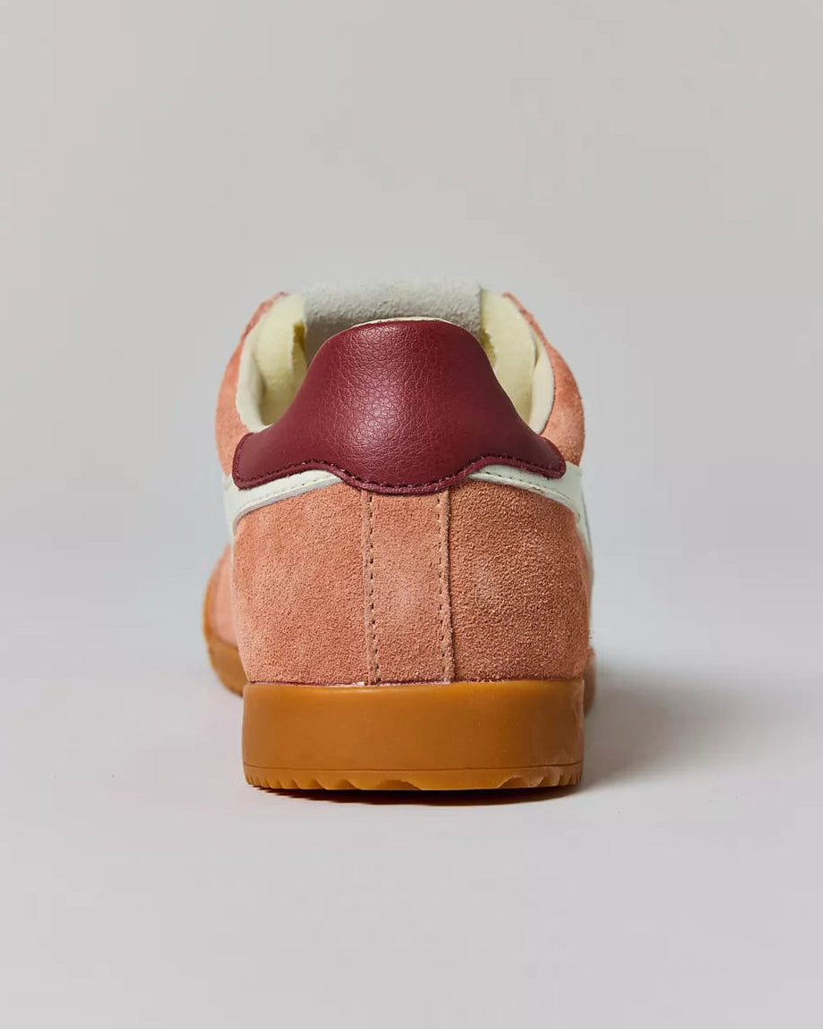 Gola 女款 Elan 真皮運動鞋 (紅陶色 + 米白 + 紅色)