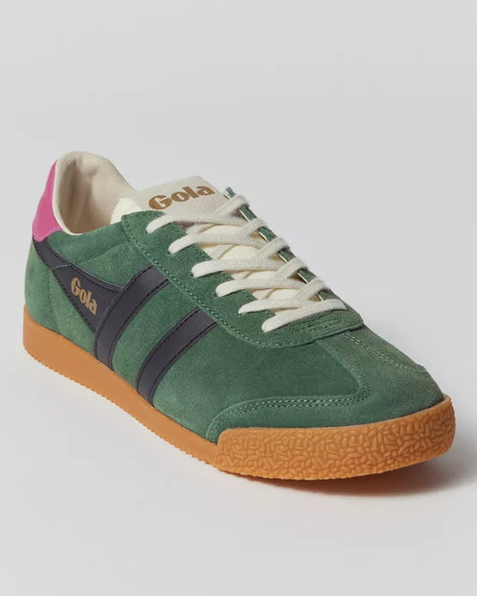 Gola 女款 Elan 真皮運動鞋 (常青綠 + 黑色 + 桃紅色)