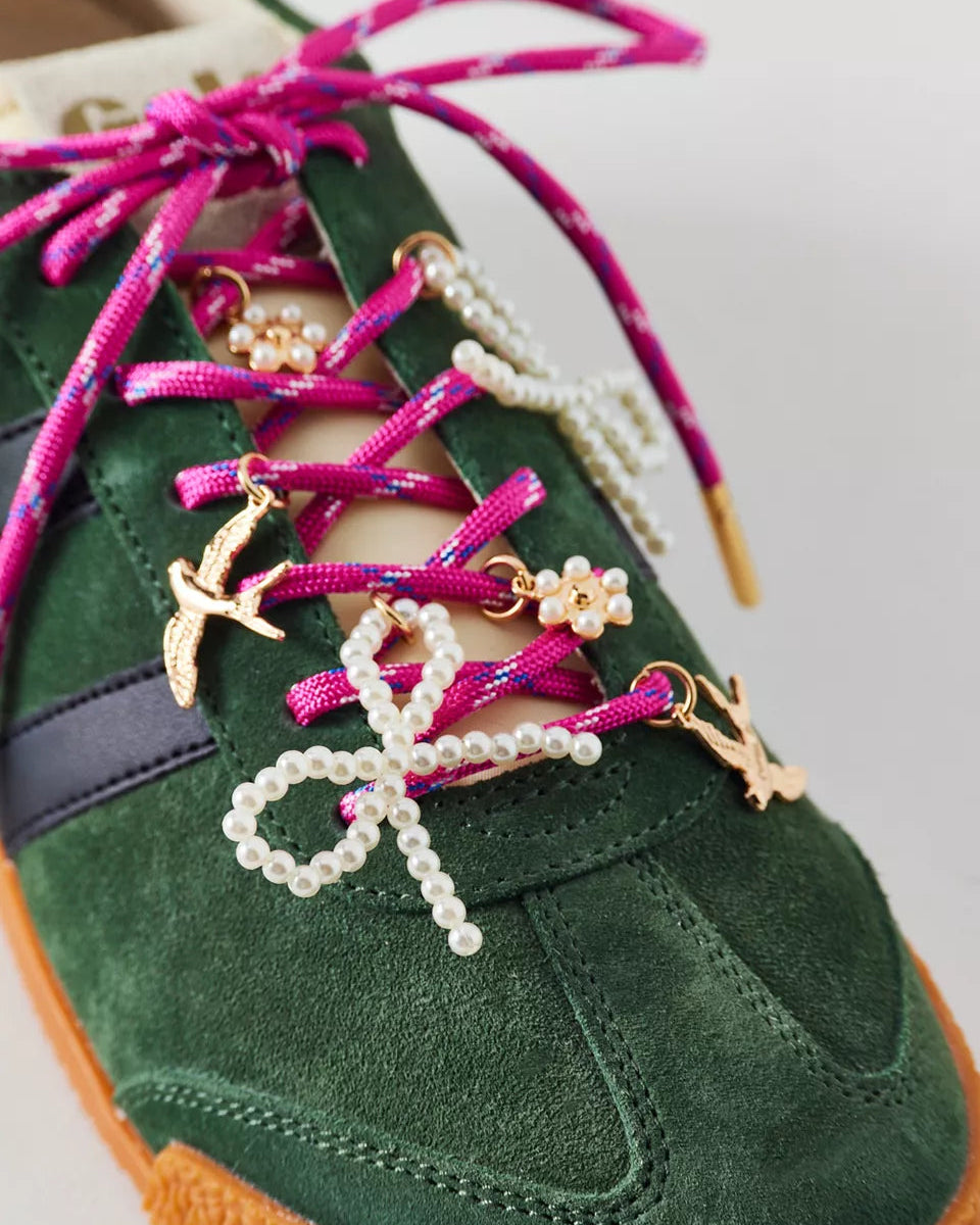 Gola 女款 Elan 真皮運動鞋 (常青綠 + 黑色 + 桃紅色)