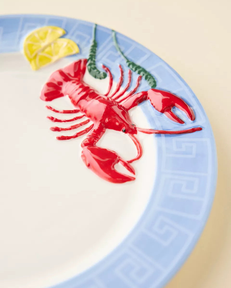 Lana 立體龍蝦雕紋陶瓷餐盤