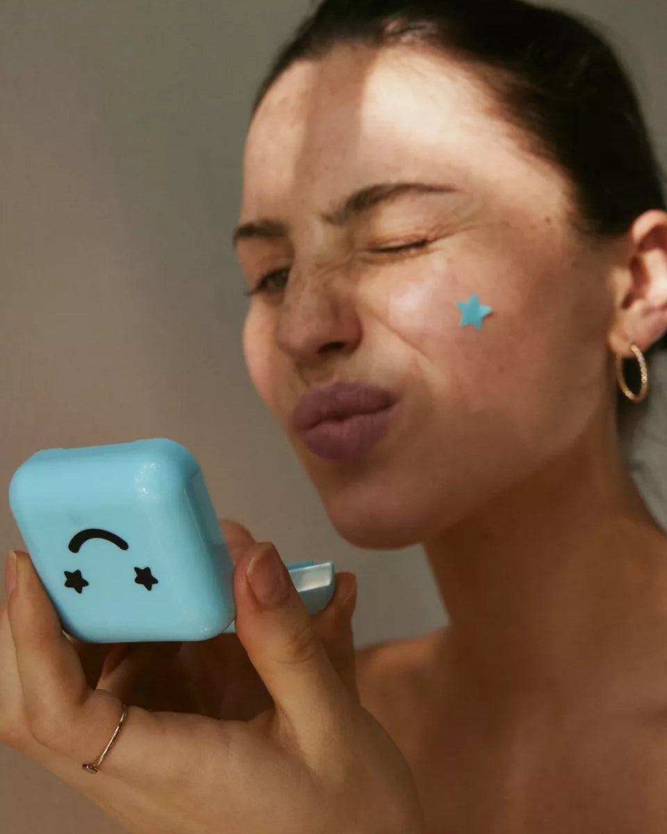Starface 痘痘貼與鏡面收納盒組合(Blue Star)