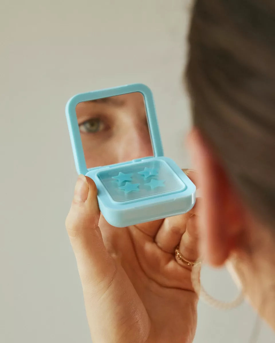 Starface 痘痘貼與鏡面收納盒組合(Blue Star)