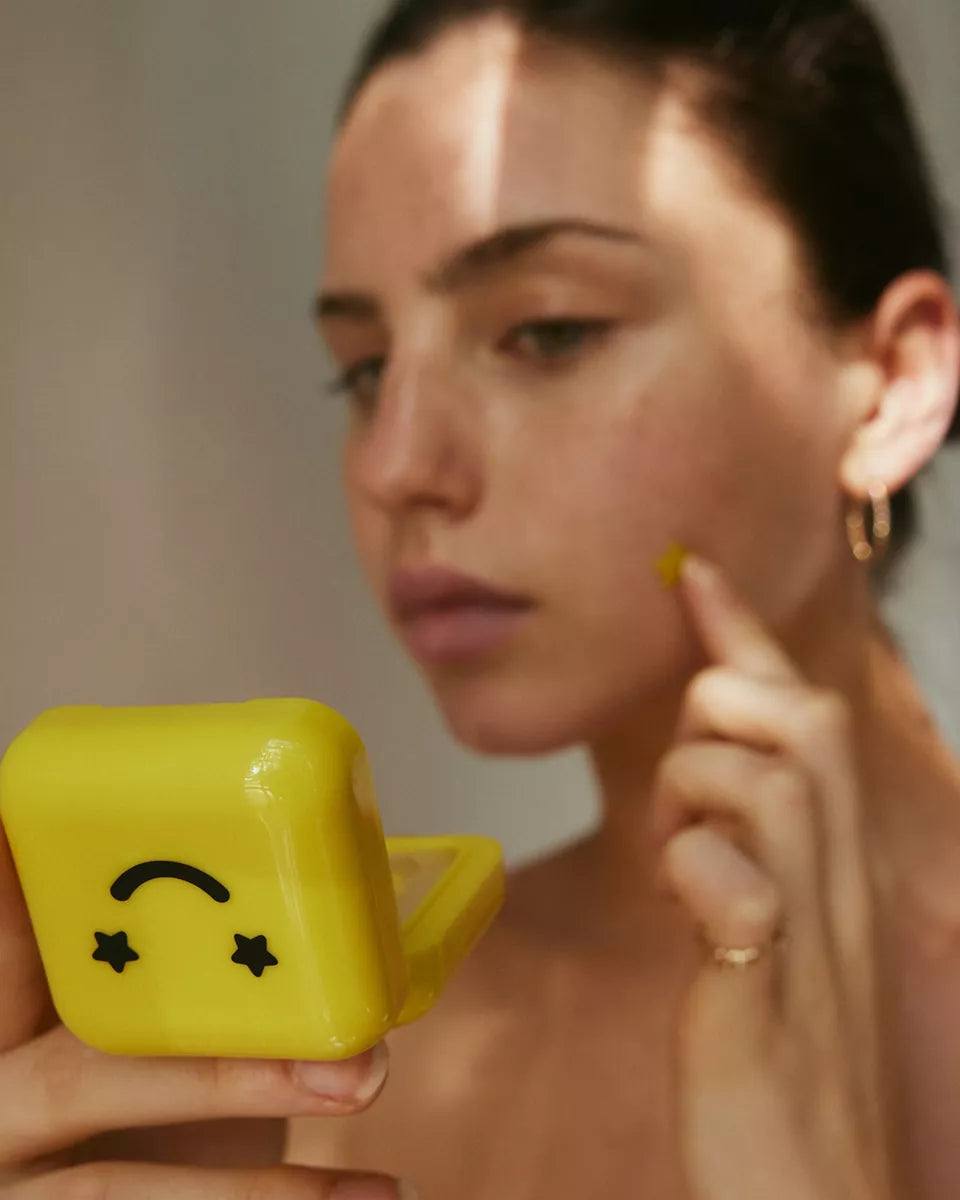 Starface 痘痘貼與鏡面收納盒組合(Yellow  Star)