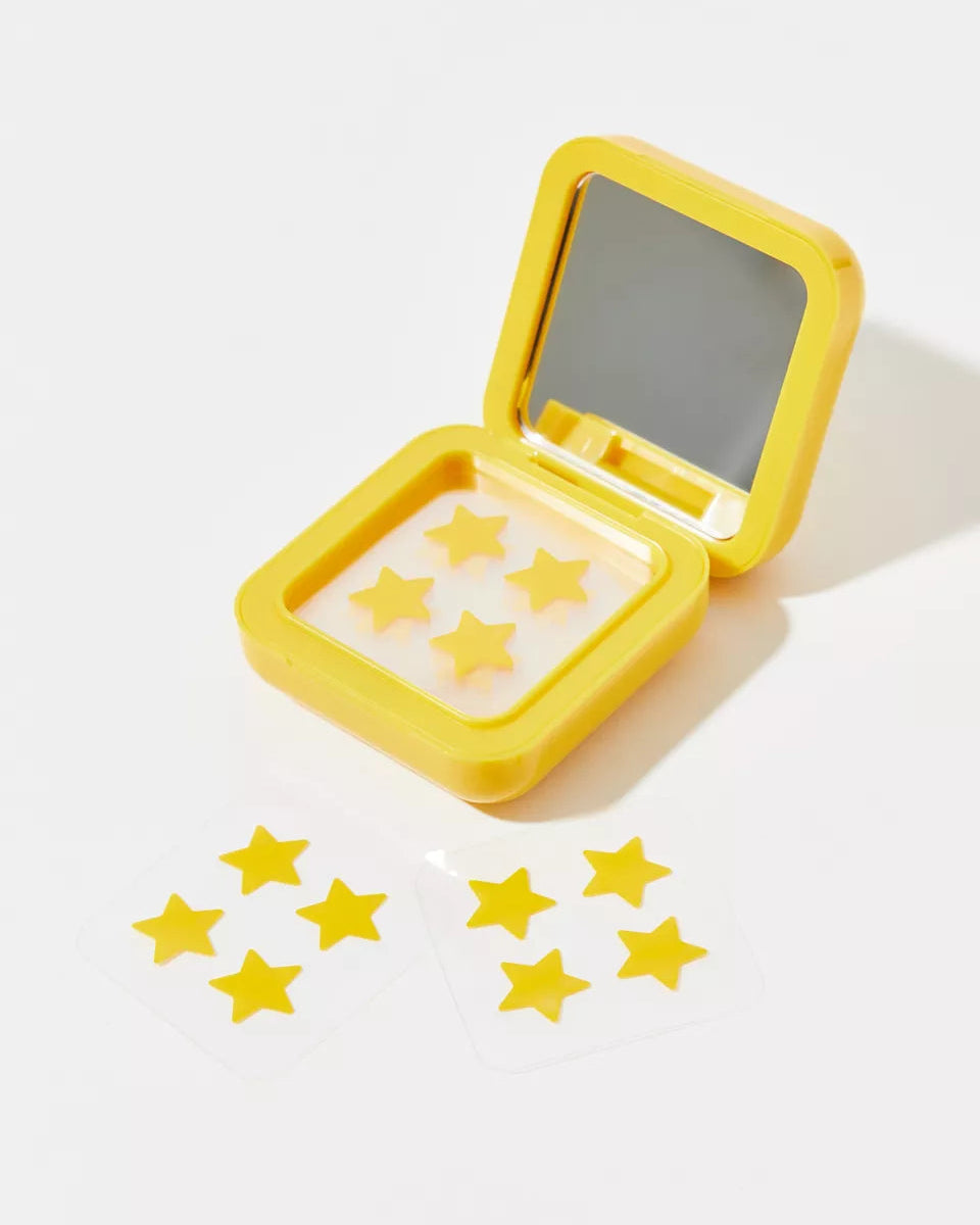 Starface 痘痘貼與鏡面收納盒組合(Yellow  Star)