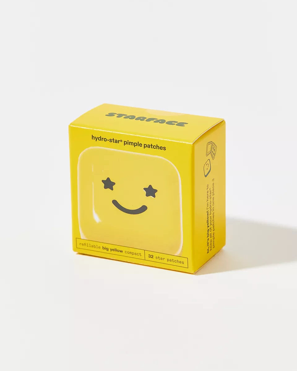 Starface 痘痘貼與鏡面收納盒組合(Yellow  Star)