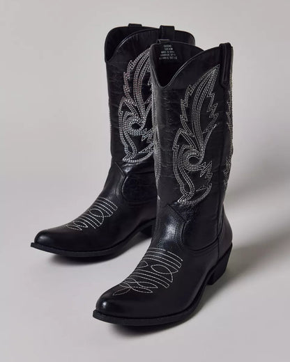 Coconuts by Matisse Gaucho 西部風仿皮革牛仔靴(黑色)