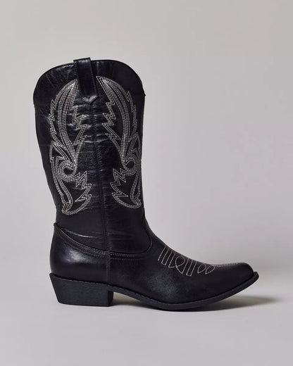 Coconuts by Matisse Gaucho 西部風仿皮革牛仔靴(黑色)