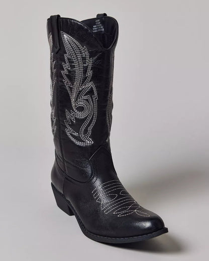 Coconuts by Matisse Gaucho 西部風仿皮革牛仔靴(黑色)