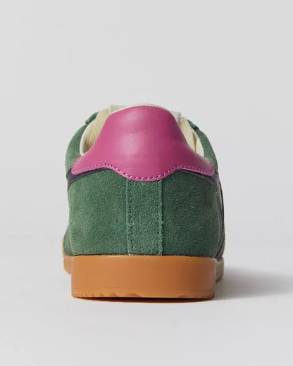 Gola 女款 Elan 真皮運動鞋 (常青綠 + 黑色 + 桃紅色)