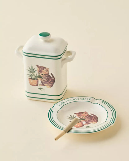 貓咪印花煙灰缸