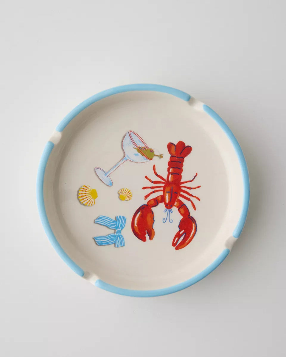 龍蝦印花煙灰缸