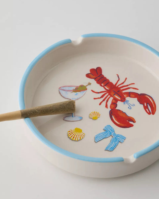 龍蝦印花煙灰缸