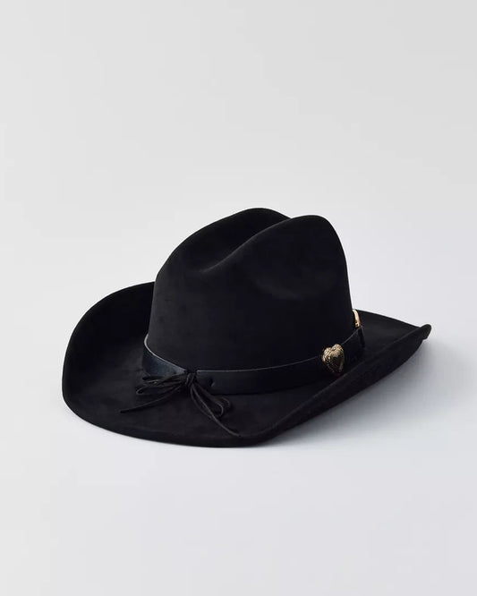 愛心造型牛仔帽(黑色)