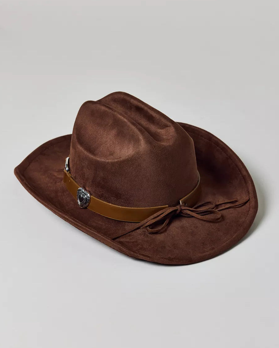 愛心造型牛仔帽(棕色)