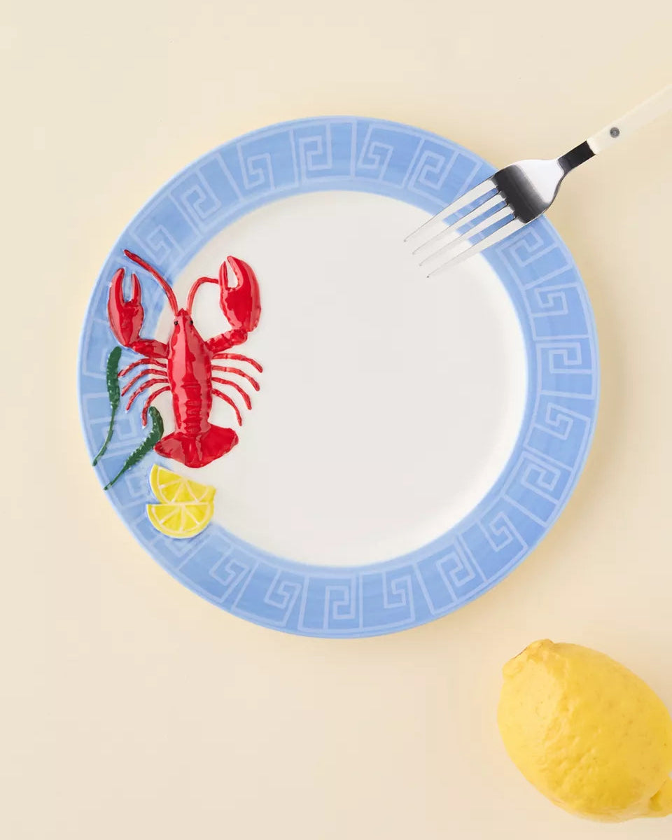 Lana 立體龍蝦雕紋陶瓷餐盤
