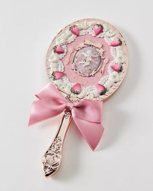 Flower Knows 草莓丘比特手持鏡(乳粉色)