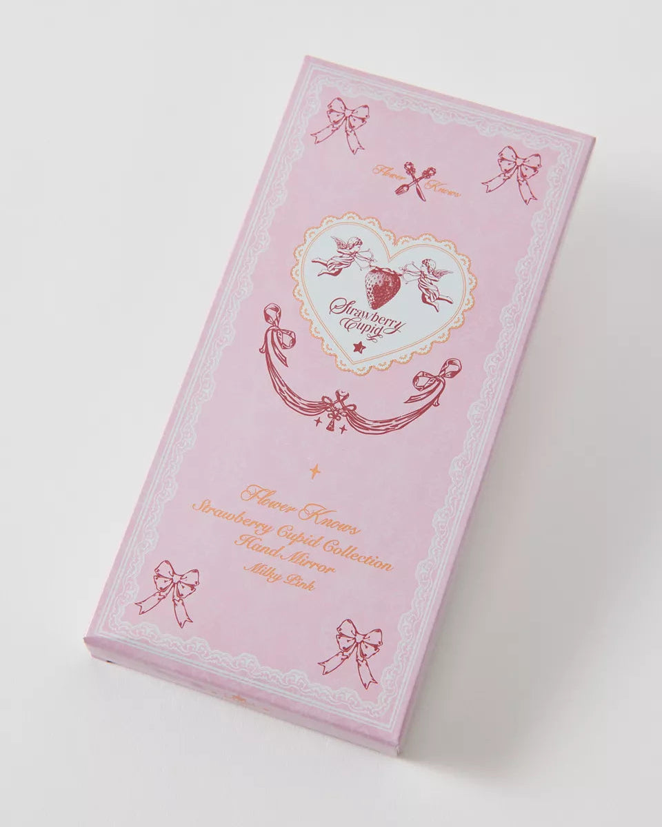 Flower Knows 草莓丘比特手持鏡(乳粉色)