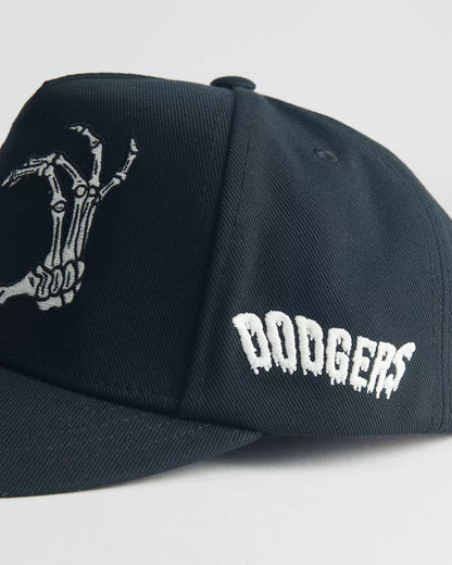 Mitchell & Ness MLB 洛杉磯道奇隊 骷髏手刺繡棒球帽