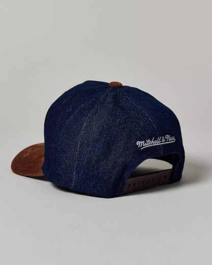 Mitchell & Ness MLB 紐約洋基隊 灯芯絨拼接牛仔棒球帽