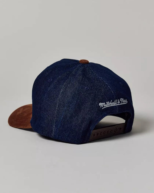 Mitchell & Ness MLB 紐約洋基隊 灯芯絨拼接牛仔棒球帽