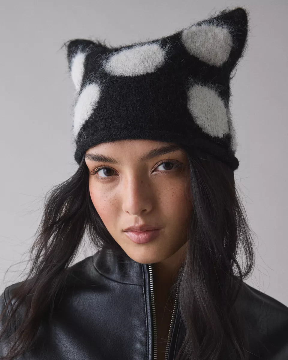 Mylo 圓點圖案針織毛帽