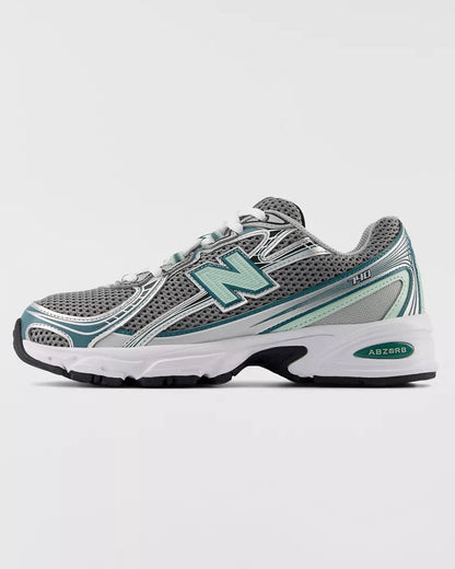 New Balance 740 男女款  慢跑運動鞋 (金屬銀 + 海鹽白 + 新杉綠)