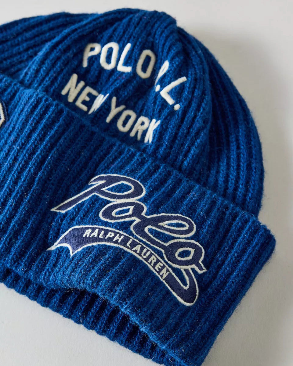 Polo Ralph Lauren 標誌刺繡羊毛混紡毛帽