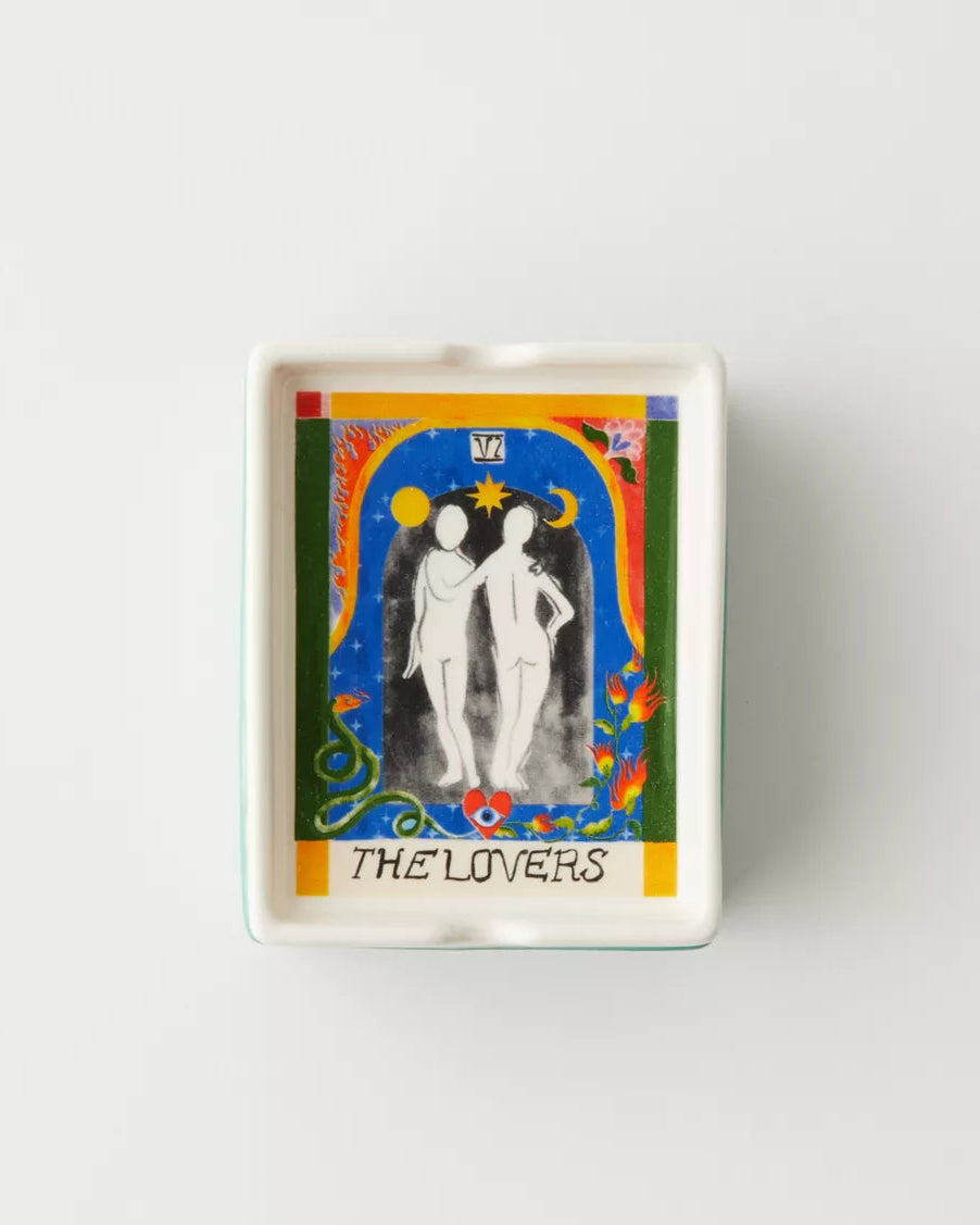 塔羅牌造型 帶蓋煙灰缸+收納盒