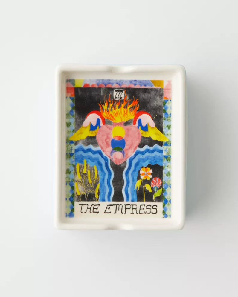 塔羅牌造型 帶蓋煙灰缸+收納盒