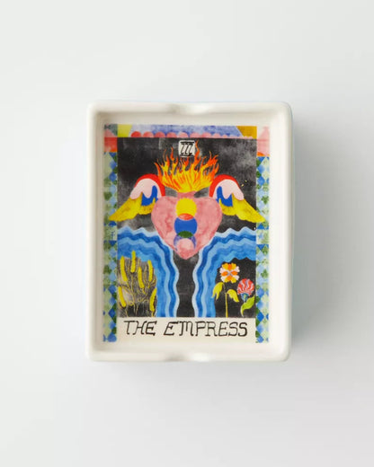 塔羅牌造型 帶蓋煙灰缸+收納盒