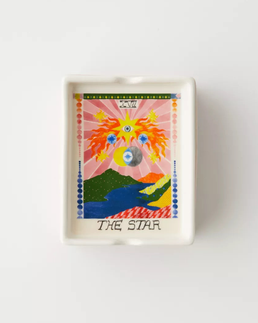 塔羅牌造型 帶蓋煙灰缸+收納盒